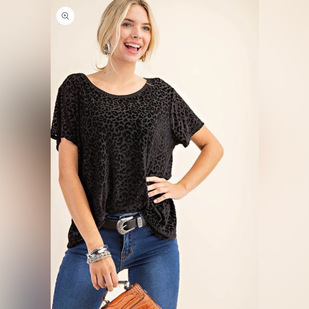 Kori Burn Out Leopard Top